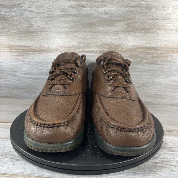 SAS Mens PATHFINDER Handcrafted Brown Tumbled Leather Shoes Size 10.5 W - Picture 2 of 8
